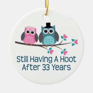 Geschenk für 33. Hochzeitstag-Schrei Keramikornament