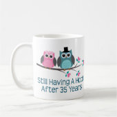 Geschenk für 35. Hochzeitstag-Schrei Kaffeetasse (Links)