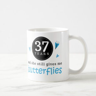 Geschenk für 37. Hochzeitstag-Schmetterling Kaffeetasse