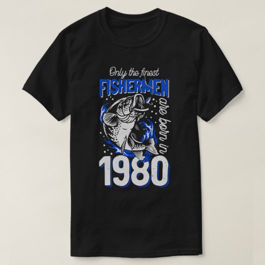 Geschenk für 40 Jahre alter Fischer 1980 40. T-Shirt (Design vorne)
