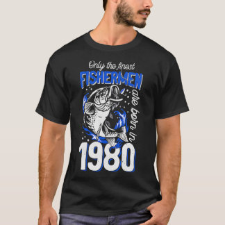 Geschenk für 40 Jahre alter Fischer 1980 40. T-Shirt