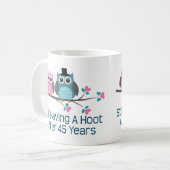 Geschenk für 45. Hochzeitstag-Schrei Kaffeetasse (Vorderseite Links)