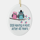 Geschenk für 45. Hochzeitstag-Schrei Keramik Ornament (Rechts)