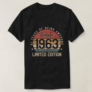 Geschenk für 61-Jährige, limitierte Auflage 1963 z T-Shirt