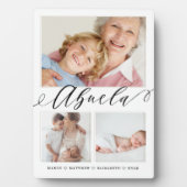Geschenk für Abuela | Enkelkinder 3 FotoCollage Fotoplatte (Vorderseite)