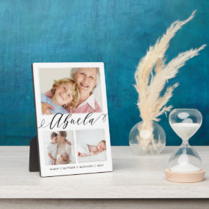Geschenk für Abuela Enkelkinder 3 FotoCollage Fotoplatte