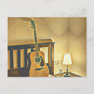 Geschenk für Akustikgitarrenspieler Postkarte