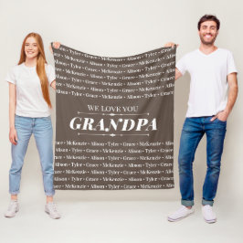 Geschenk für alle mit Muster für Familiennamen Fleecedecke