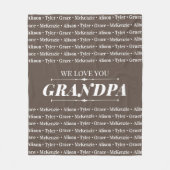 Geschenk für alle mit Muster für Familiennamen Fleecedecke (Vorderseite)