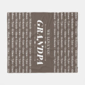 Geschenk für alle mit Muster für Familiennamen Fleecedecke (Vorderseite (Horizontal))