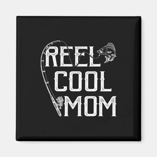 Geschenk für Angelfreunde: Coole Mutter Angelrute Magnet (Vorne)