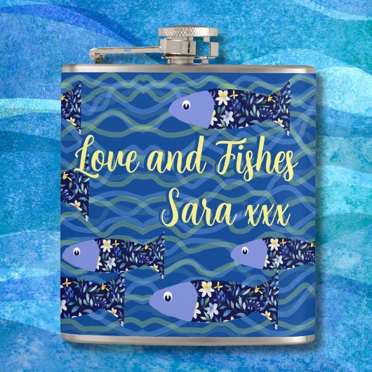 Geschenk für Angelfreunde Flachmann