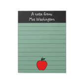Geschenk für Apple Notepad-Apple-Schullehrer Notizblock (Rotiert)