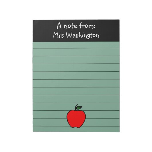 Geschenk für Apple Notepad-Apple-Schullehrer Notizblock (Rotiert)