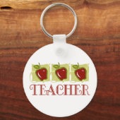 Geschenk für Apple Teacher School Schlüsselanhänger (Vorderseite)