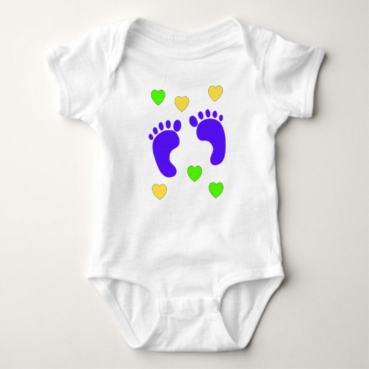Geschenk für Baby Boy - Herz mit Babynahrung Baby Strampler (Vorderseite)