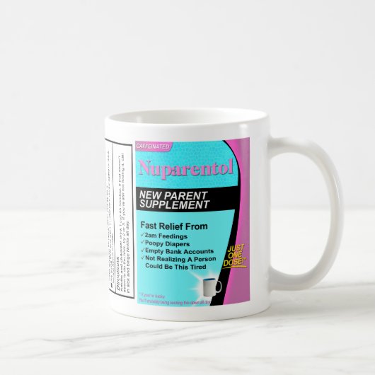 Geschenk für Babydusche: Nuparentol - Die neue Tas Kaffeetasse (Rechts)