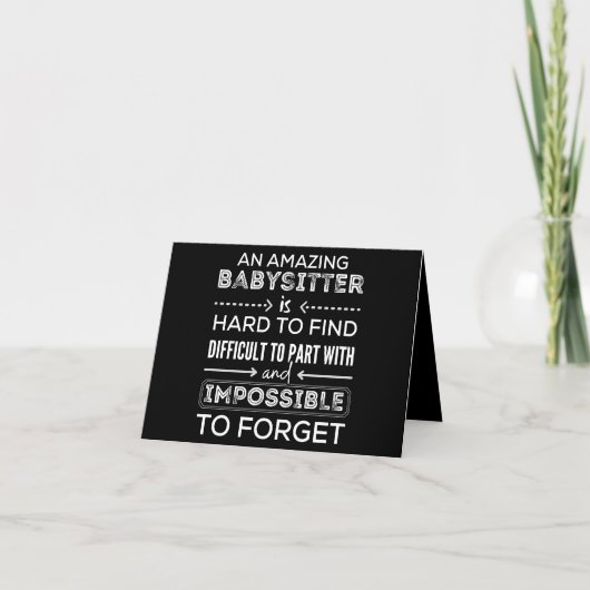 Geschenk für Babysitter, Babysitter-Geschenk (Vorderseite)