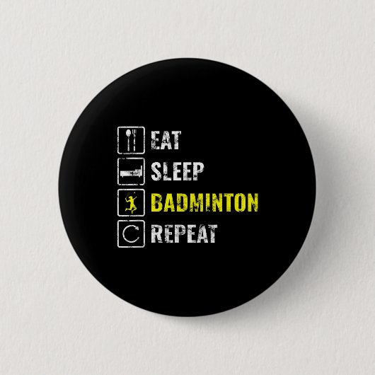 Geschenk für Badmintonspieler Button (Vorderseite)