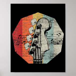 Geschenk für Bass-Gitarrist - Bass Gitarre Poster