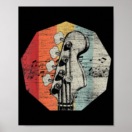 Geschenk für Bass-Gitarrist - Bass Gitarre Poster (Vorne)