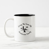 Geschenk für Bauer Persönlicher Familienname Zweifarbige Tasse (Links)