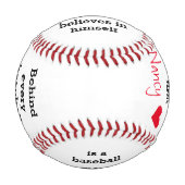 Geschenk für benutzerdefinierte Textbaseball Baseball (Vorderseite)