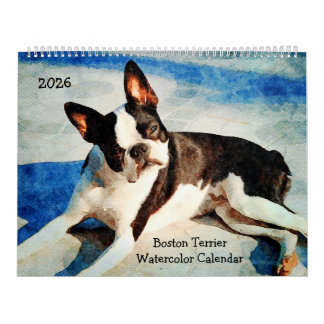 Geschenk für Besitzer und Liebhaber des Boston Ter Kalender