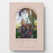 Geschenk für Big Sister Elegante Arch Foto Keepake Fotoplatte (Vorderseite)