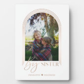 Geschenk für Big Sister Elegante Arch Foto Keepake Fotoplatte (Vorderseite)