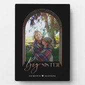 Geschenk für Big Sister Elegante Arch Foto Keepake Fotoplatte (Vorderseite)