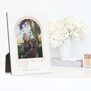 Geschenk für Big Sister Elegante Arch Foto Keepake Fotoplatte