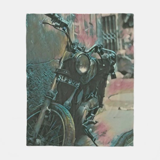 Geschenk für Biker Fleecedecke (Vorderseite)