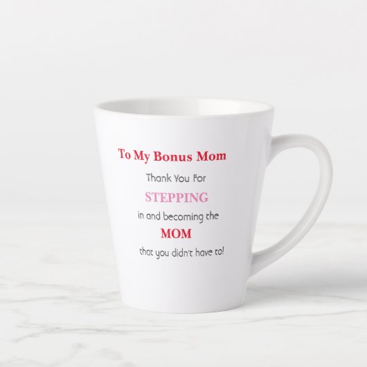 Geschenk für Bonus-Mama - Geschenk für Step-Mama K Milchtasse (Rechts)
