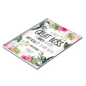 Geschenk für Boss Wertschätzung danke Ihnen Zitat Notizblock (Linke Seite)