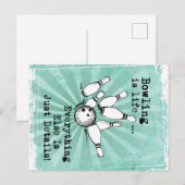 Geschenk für Bowlingliebhaber, Lustiges Geschenk f Postkarte (Vorne/Hinten)