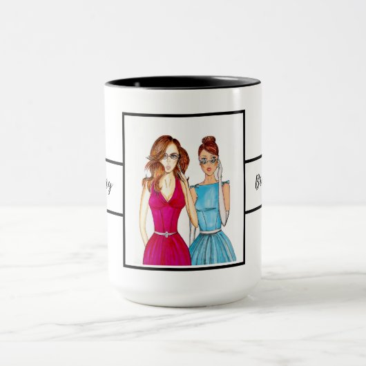 Geschenk für Bridesmaids Ringer 15oz Tasse (Zentrum)