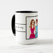 Geschenk für Bridesmaids Ringer 15oz Tasse (Vorderseite Links)