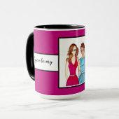 Geschenk für Bridesmaids Violet Ringer 15oz Tasse (Vorderseite Links)