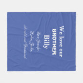 Geschenk für Bruder von der liebenden Familie. Per Fleecedecke (Vorderseite (Horizontal))