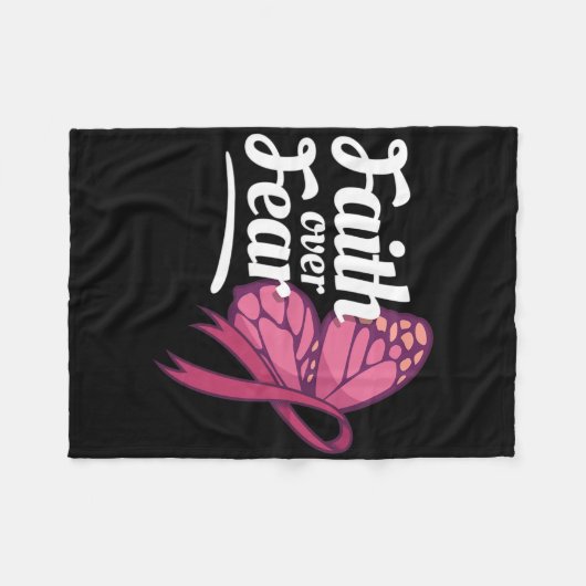 Geschenk für Brustkrebs Fleecedecke (Vorderseite (Horizontal))