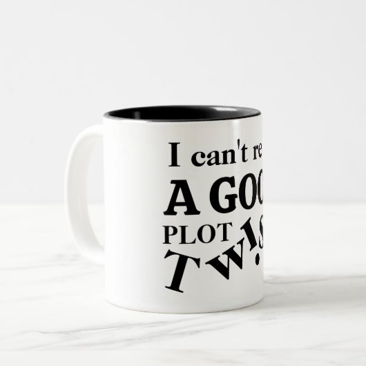 Geschenk für Buchliebhaber Funny Plot Drehung Zweifarbige Tasse (Vorderseite Links)