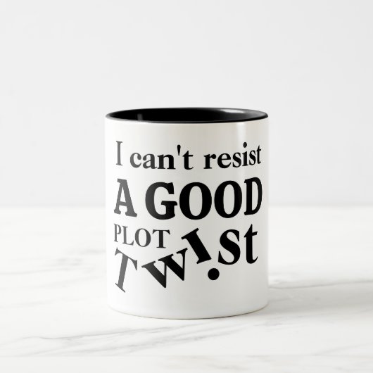 Geschenk für Buchliebhaber Funny Plot Drehung Zweifarbige Tasse (Mittel)