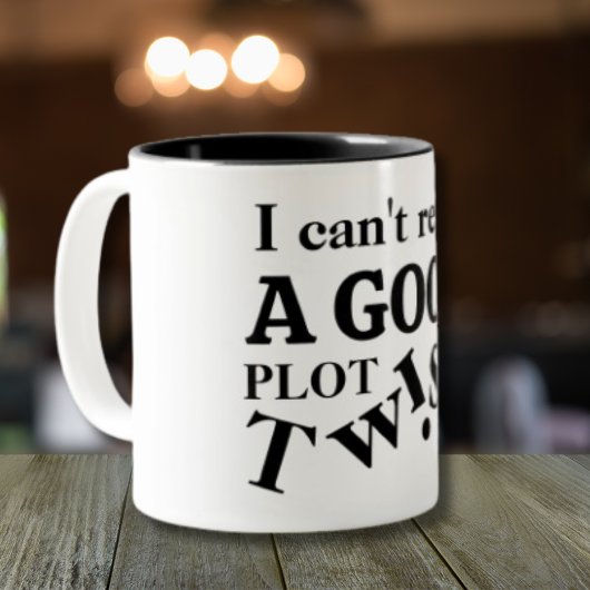 Geschenk für Buchliebhaber Funny Plot Drehung Zweifarbige Tasse