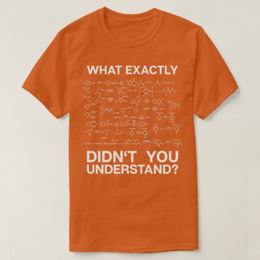 Geschenk für Chemikalie Präsentation Bio Gleichung T-Shirt (Design vorne)