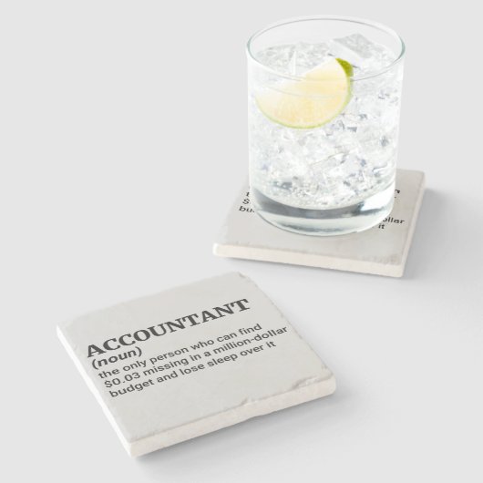 Geschenk für CPA Steinuntersetzer (Seitenansicht)