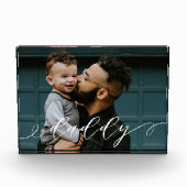 Geschenk für Daddy | Daddy Script Calligraphy Keep Fotoblock (Vorderseite)