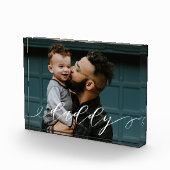 Geschenk für Daddy | Daddy Script Calligraphy Keep Fotoblock (Rechts)