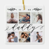 Geschenk für Daddy | Familienzusammenhängung Keramikornament (Vorderseite)