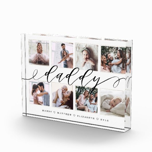 Geschenk für Daddy | Foto-Collage des Vaters Fotoblock (Rechts)